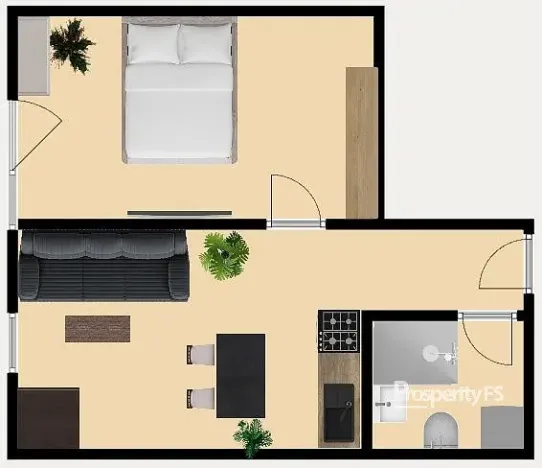 Pronájem bytu 2+kk, Třebíč - Nové Dvory, C. Boudy, 33 m2