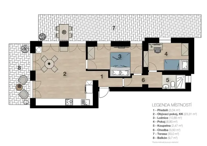 Prodej bytu 3+kk, Županovice, 98 m2