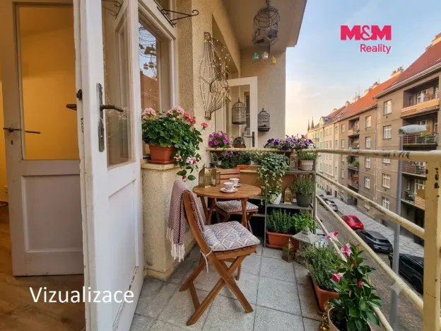 Pronájem bytu 2+kk, Praha - Vršovice, Bulharská, 48 m2