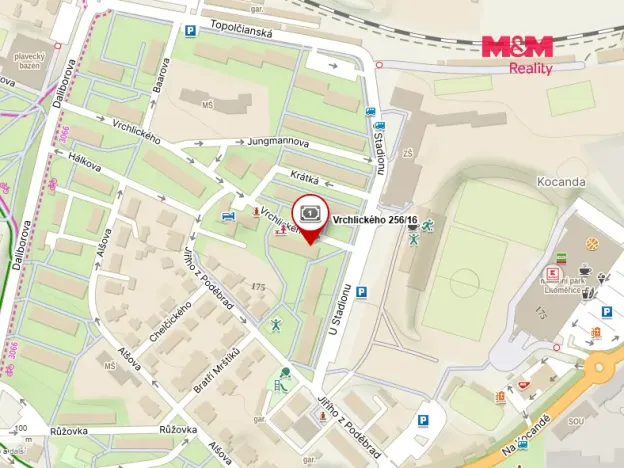 Pronájem bytu 2+1, Litoměřice - Předměstí, Vrchlického, 62 m2