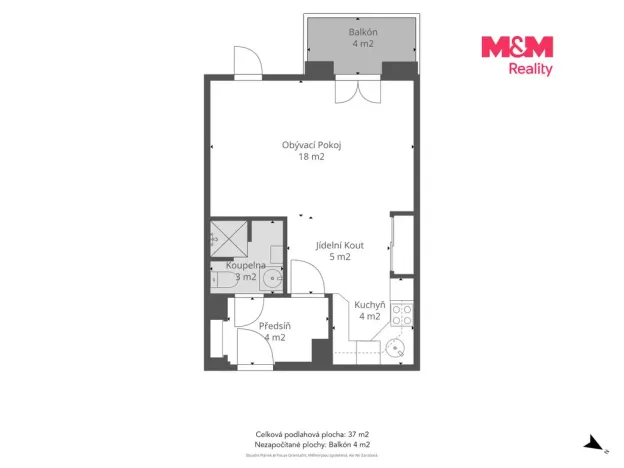 Prodej bytu 1+kk, Beroun - Beroun-Město, U Židovského hřbitova, 41 m2