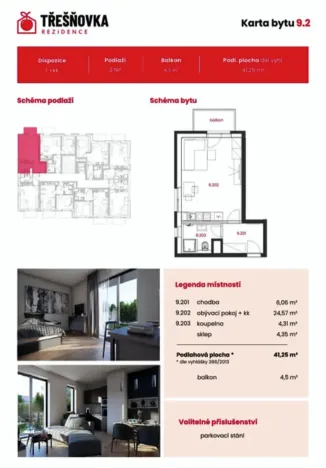 Pronájem bytu 1+kk, Kolín, Pražská, 46 m2