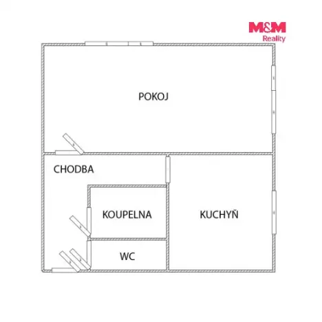 Pronájem bytu 1+1, Louny, Náměstí Benedikta Rejta, 40 m2