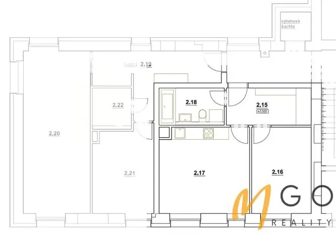 Pronájem bytu 2+kk, Ústí nad Orlicí, Vrbenského, 48 m2
