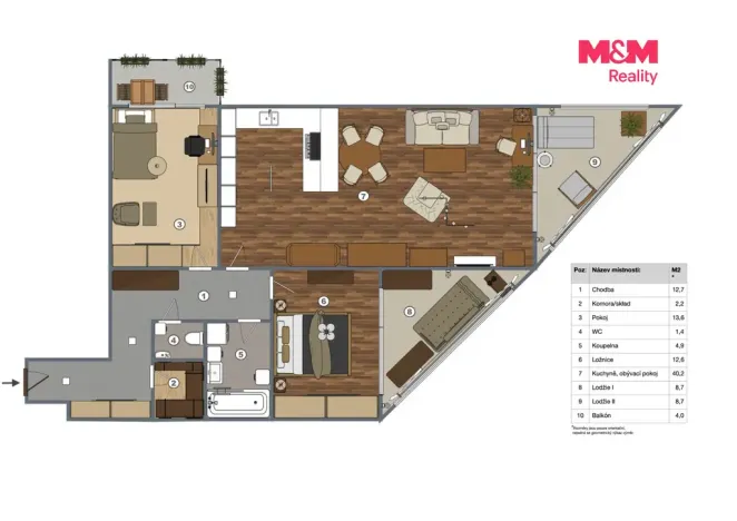 Prodej bytu 3+kk, Praha - Horní Měcholupy, Mantovská, 90 m2