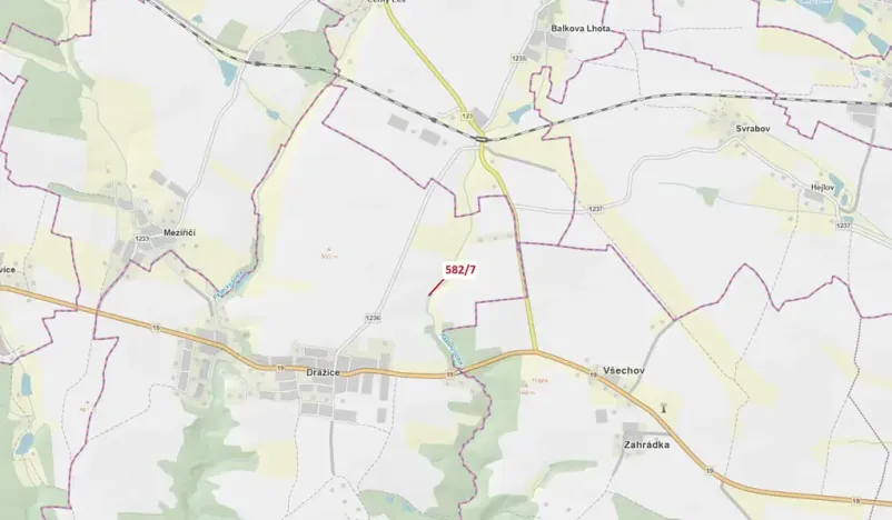 Dražba lesa, Dražice, 316 m2