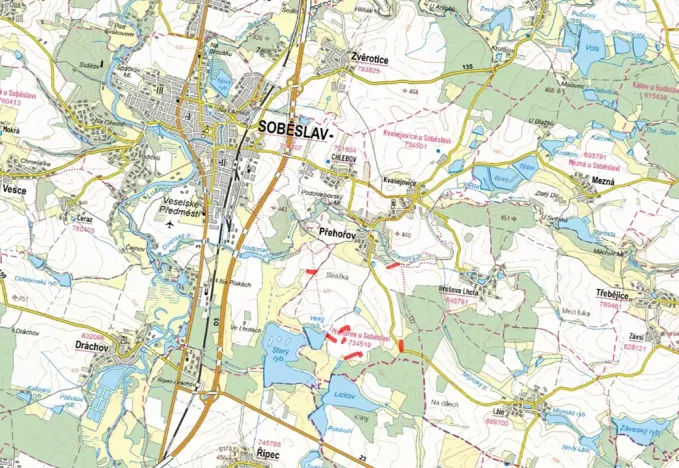 Prodej pole, Přehořov, 13100 m2
