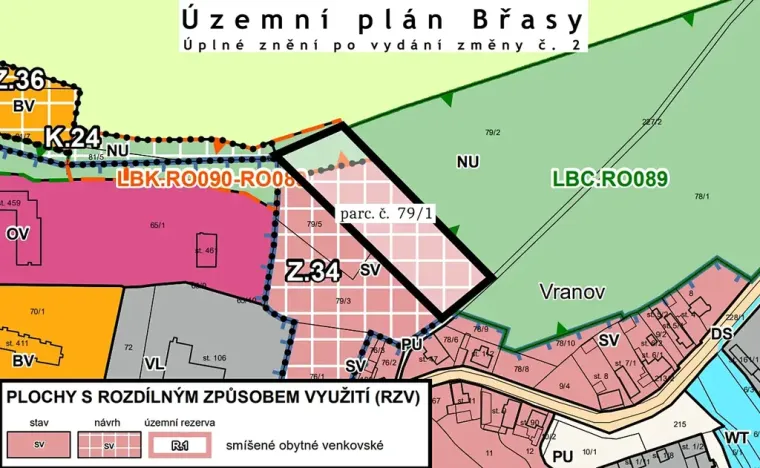 Prodej pozemku pro bydlení, Břasy, 6448 m2