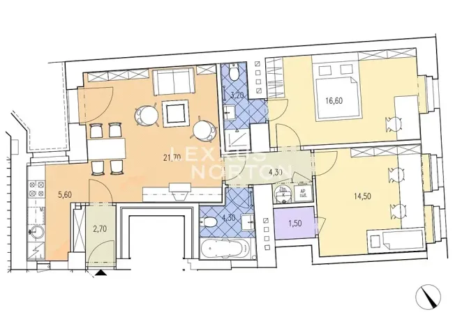 Pronájem bytu 3+1, Praha - Vyšehrad, Vratislavova, 75 m2