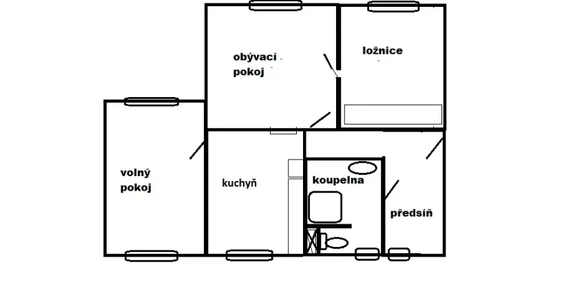 Pronájem bytu 3+1, Teplice, Svojsíkova, 80 m2