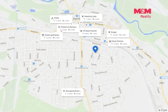 Pronájem bytu 1+1, Starý Plzenec, Dr. Beneše, 39 m2