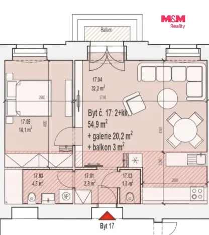 Pronájem bytu 2+kk, Strakonice - Strakonice II, Na Dubovci, 55 m2