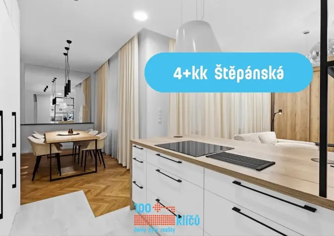 Pronájem bytu 4+kk, Praha - Nové Město, Štěpánská, 103 m2