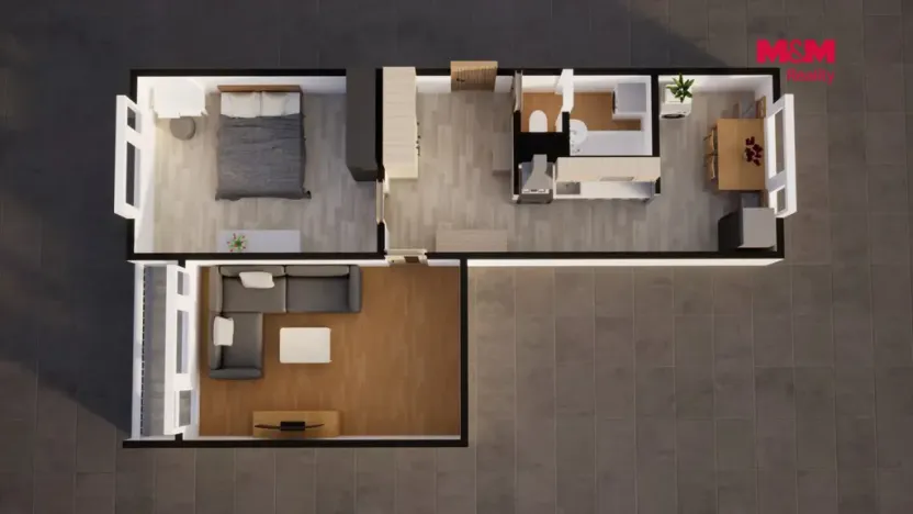 Pronájem bytu 2+1, Bílina, Sídliště Za Chlumem, 60 m2