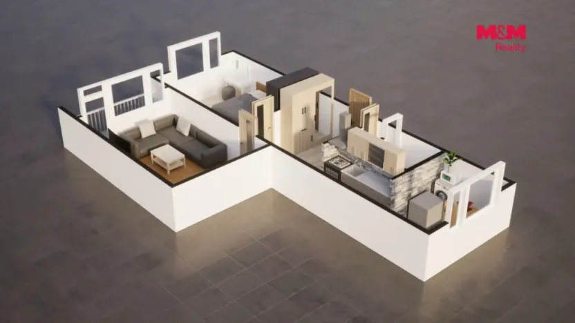 Pronájem bytu 2+1, Bílina, Sídliště Za Chlumem, 60 m2