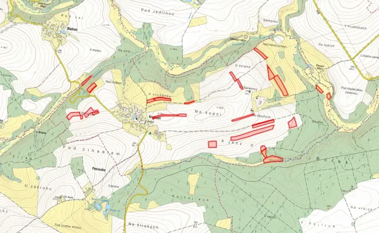 Prodej pole, Křešín, 91762 m2