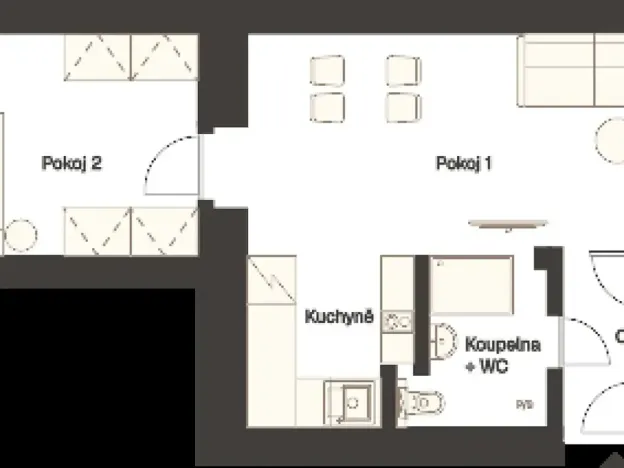Pronájem bytu 2+1, Praha - Nusle, Svatoslavova, 54 m2