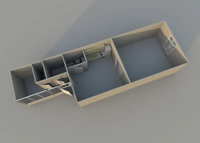 Pronájem bytu 2+kk, Praha - Smíchov, Na Valentince, 55 m2