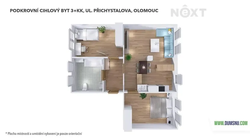 Pronájem bytu 3+kk, Olomouc, Přichystalova, 67 m2