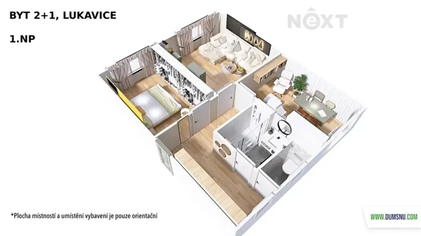 Prodej bytu 2+1, Lukavice, 55 m2