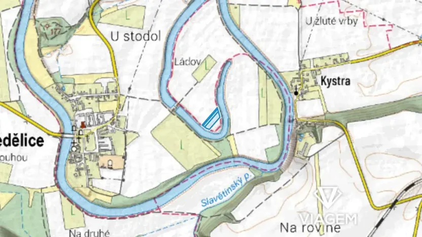 Prodej podílu pole, Slavětín, 441 m2