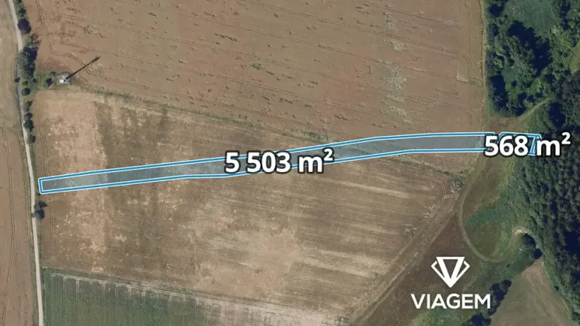 Prodej podílu pole, Jilem, 1214 m2