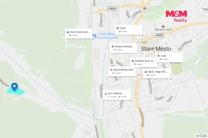 Prodej louky, Staré Město - Stříbrnice, 3194 m2