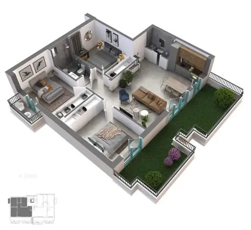 Prodej bytu 3+kk, Dobrota, Černá Hora, 104 m2