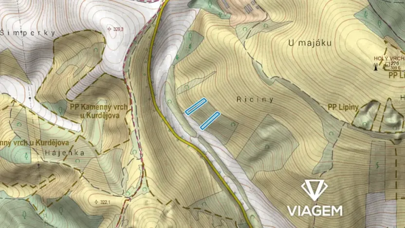 Prodej lesa, Kurdějov, 2462 m2