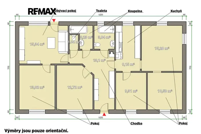 Prodej rodinného domu, Nýřany, Pod Komůrkou, 107 m2