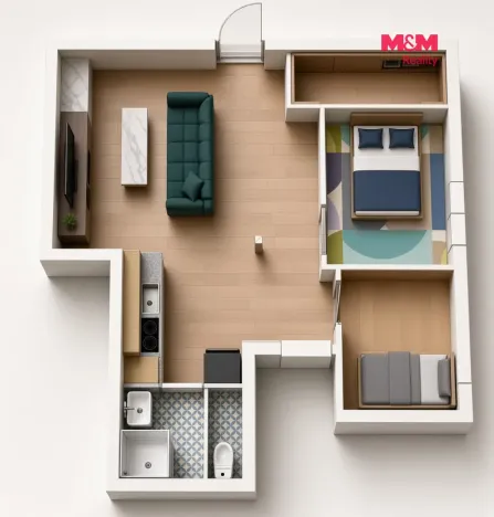 Pronájem bytu 3+kk, Litomyšl - Nedošín, 65 m2