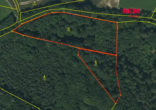 Prodej lesa, Plzeň - Červený Hrádek, 6522 m2