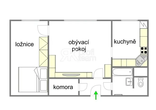 Pronájem bytu 2+1, Opava, Na Pastvisku, 44 m2