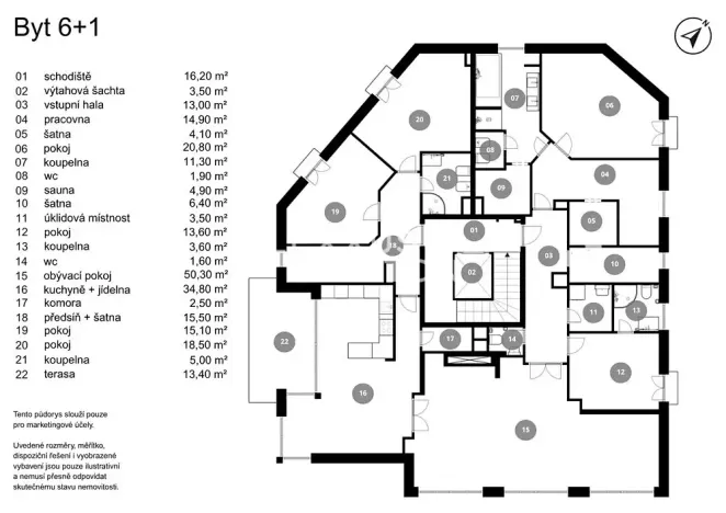 Prodej bytu 5+1, Praha - Vinohrady, Vlašimská, 240 m2