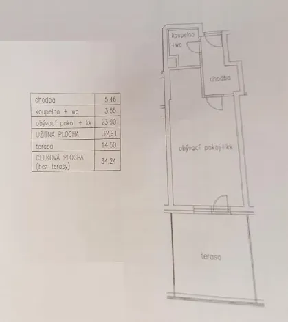 Pronájem bytu 1+kk, Praha - Záběhlice, Práčská, 34 m2