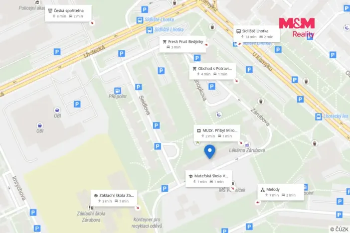 Prodej bytu 3+1, Praha - Kamýk, Zárubova, 80 m2
