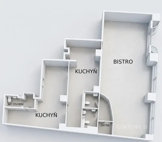 Pronájem restaurace, Ostrava, Nádražní, 126 m2