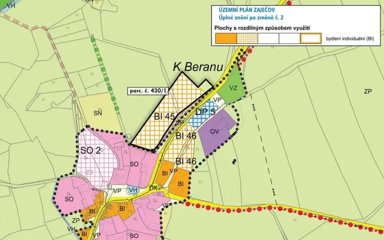 Prodej pozemku pro bydlení, Zaječov, 7025 m2
