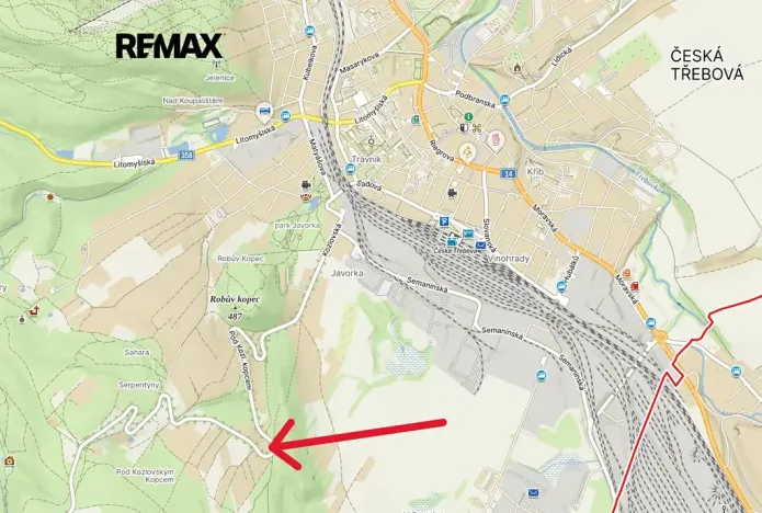 Prodej pozemku pro bydlení, Česká Třebová, 852 m2