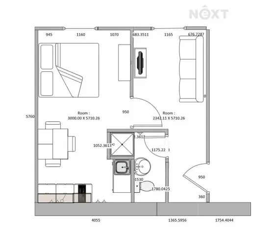 Pronájem bytu 2+kk, České Budějovice, Dobrovodská, 31 m2