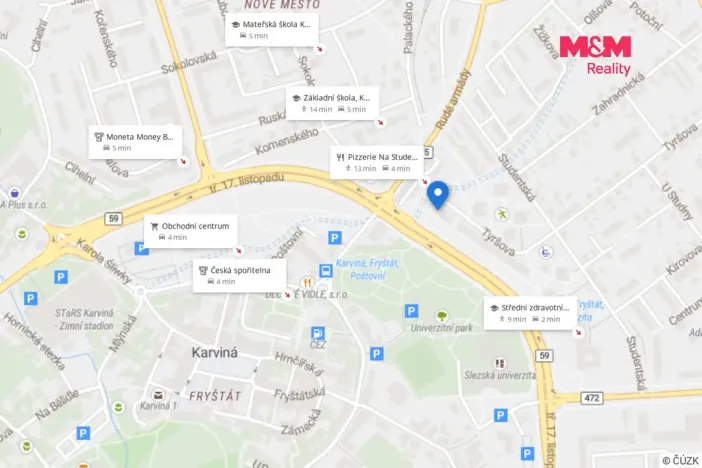 Prodej bytu 2+1, Karviná - Mizerov, tř. 17. listopadu, 57 m2