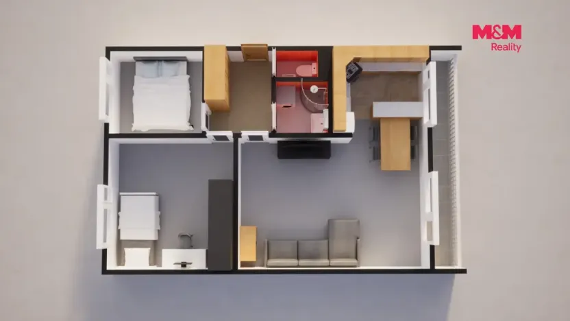 Prodej bytu 3+kk, Nymburk, Generála Antonína Sochora, 61 m2
