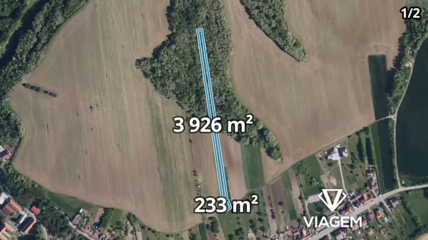 Prodej podílu pole, Diváky, 969 m2