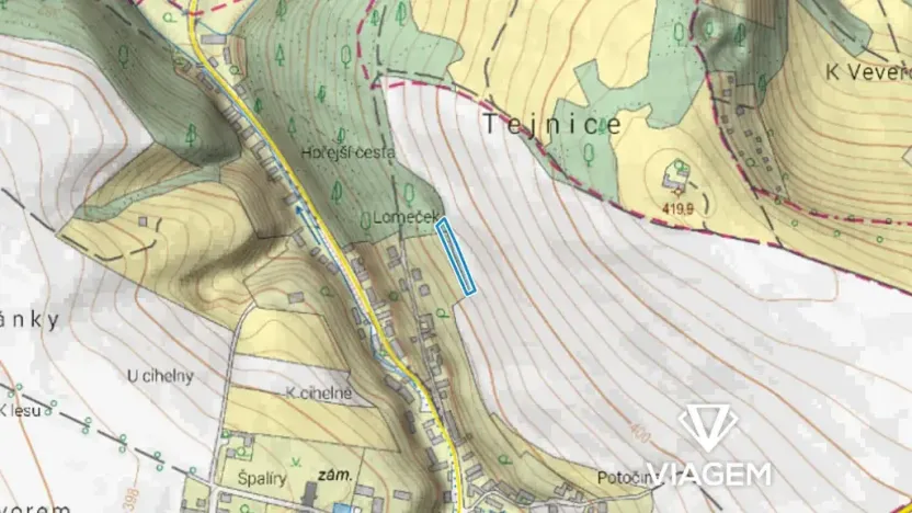 Prodej podílu zahrady, Církvice, 419 m2