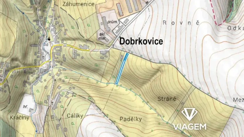 Prodej podílu zahrady, Dobrkovice, 886 m2