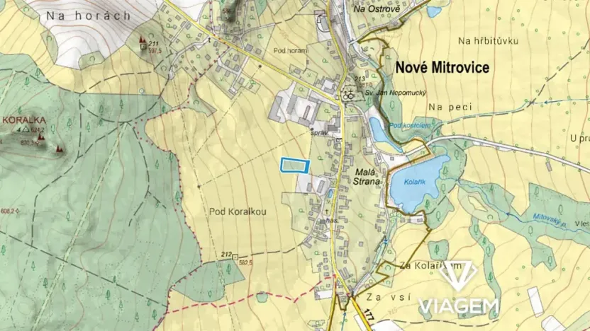 Prodej podílu pole, Nové Mitrovice, 342 m2