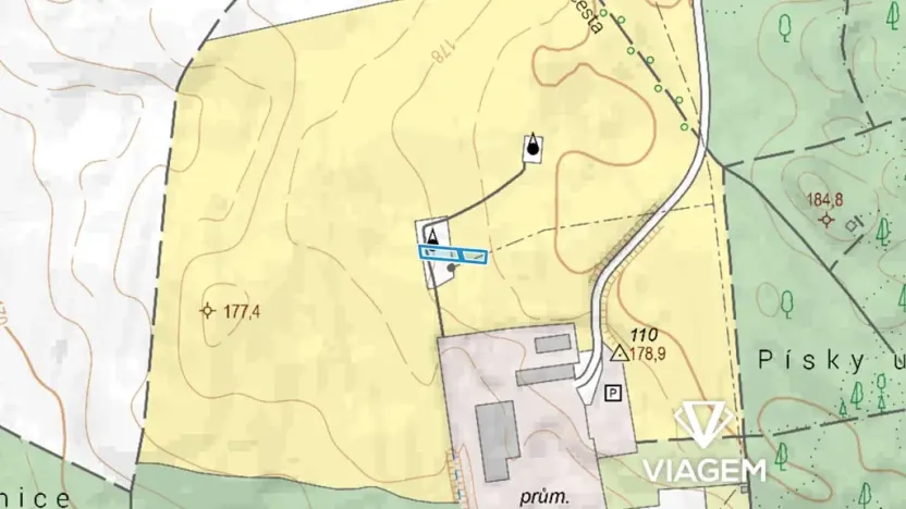 Prodej podílu komerčního pozemku, Dubňany, 428 m2