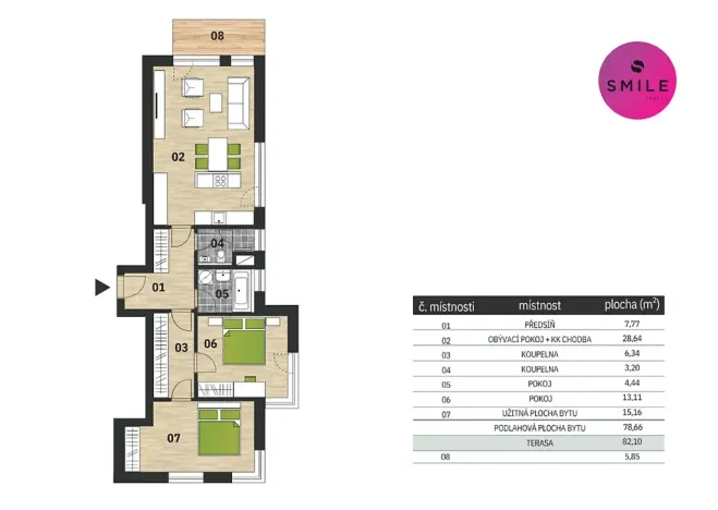 Prodej bytu 3+kk, Čeladná, 82 m2
