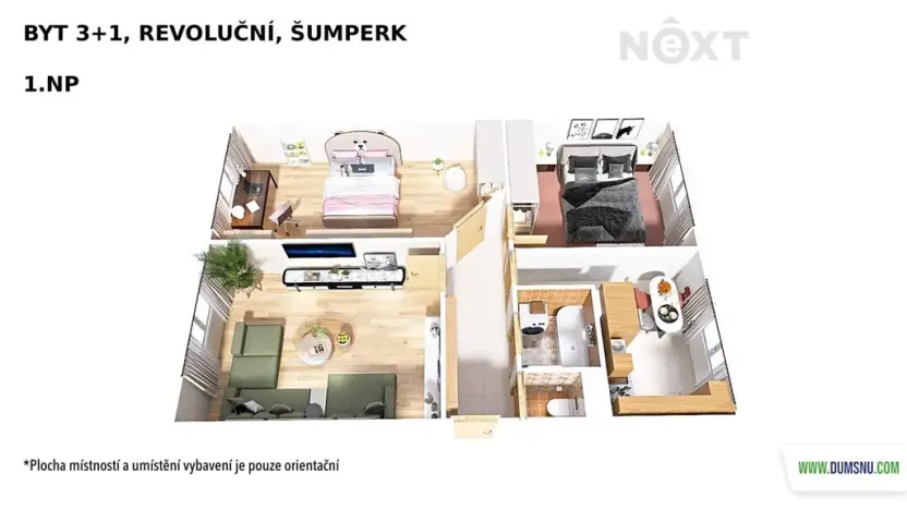 Prodej bytu 3+1, Šumperk, Revoluční, 74 m2