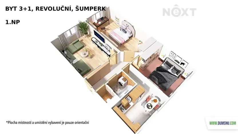 Prodej bytu 3+1, Šumperk, Revoluční, 74 m2